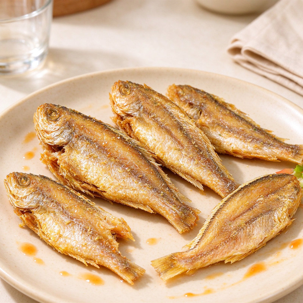 Golden Pan Fried Yellow Croaker Fish