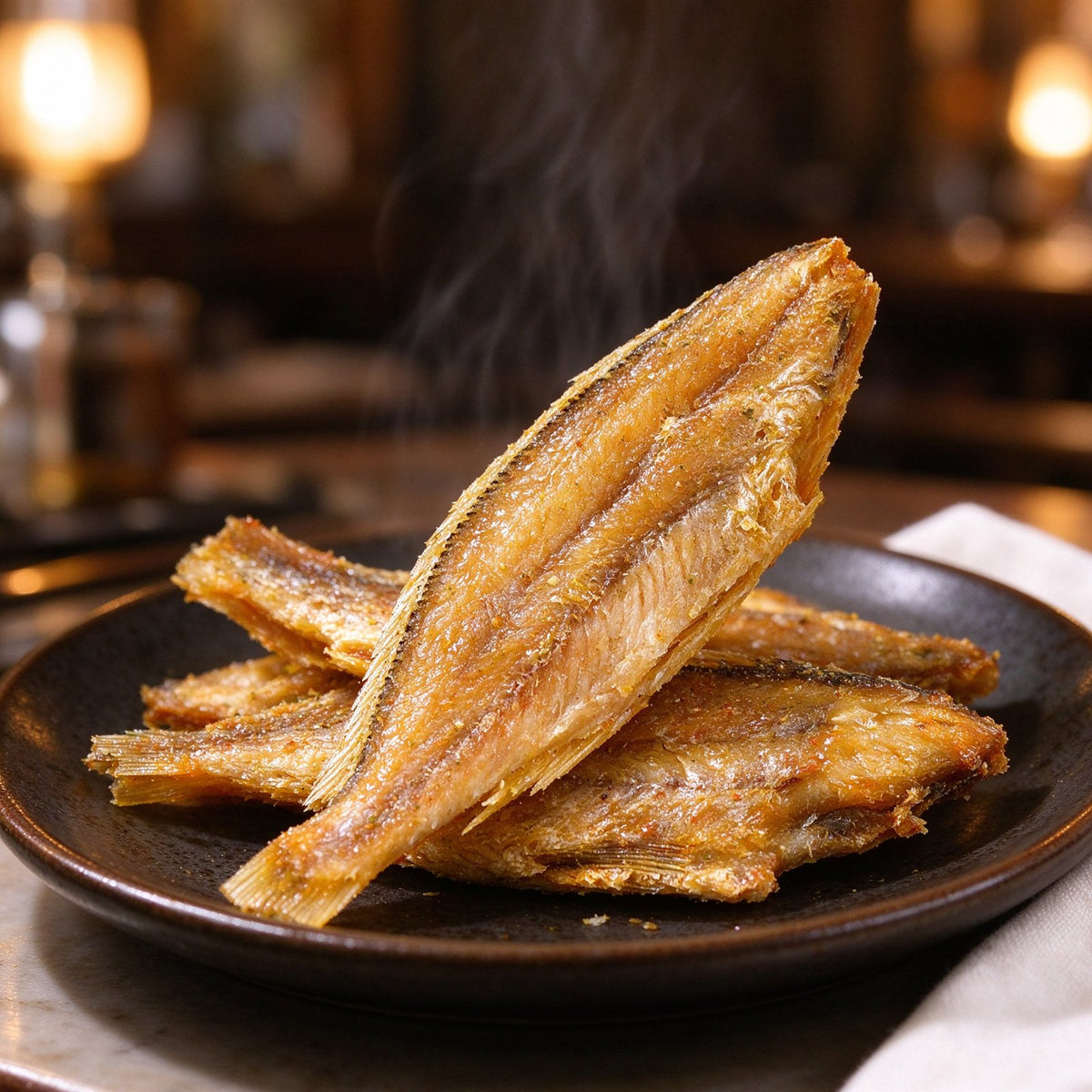 Golden Pan Fried Yellow Croaker Fish