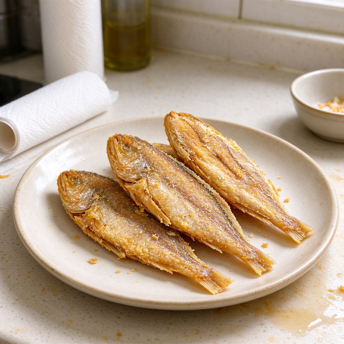 Golden Pan Fried Yellow Croaker Fish