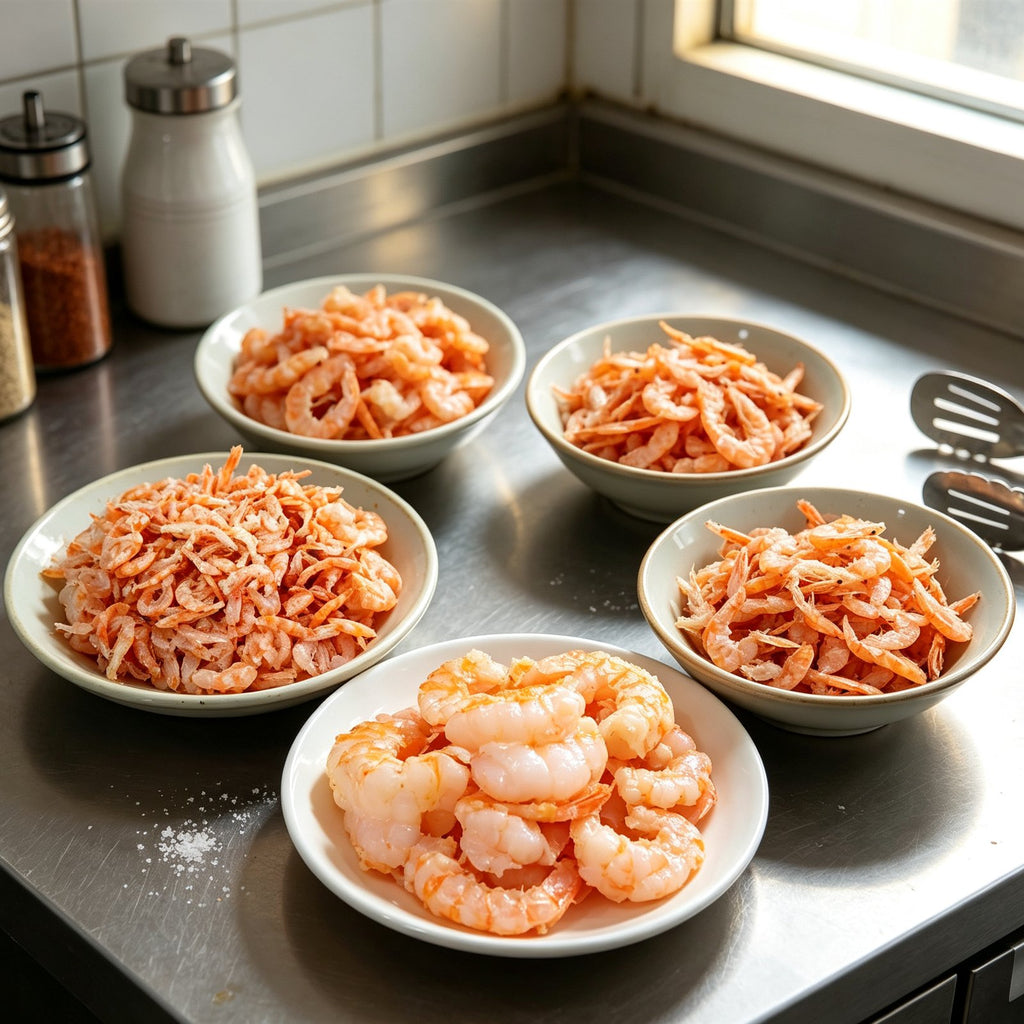Freshly Peeled Cooked Shrimp Meat
