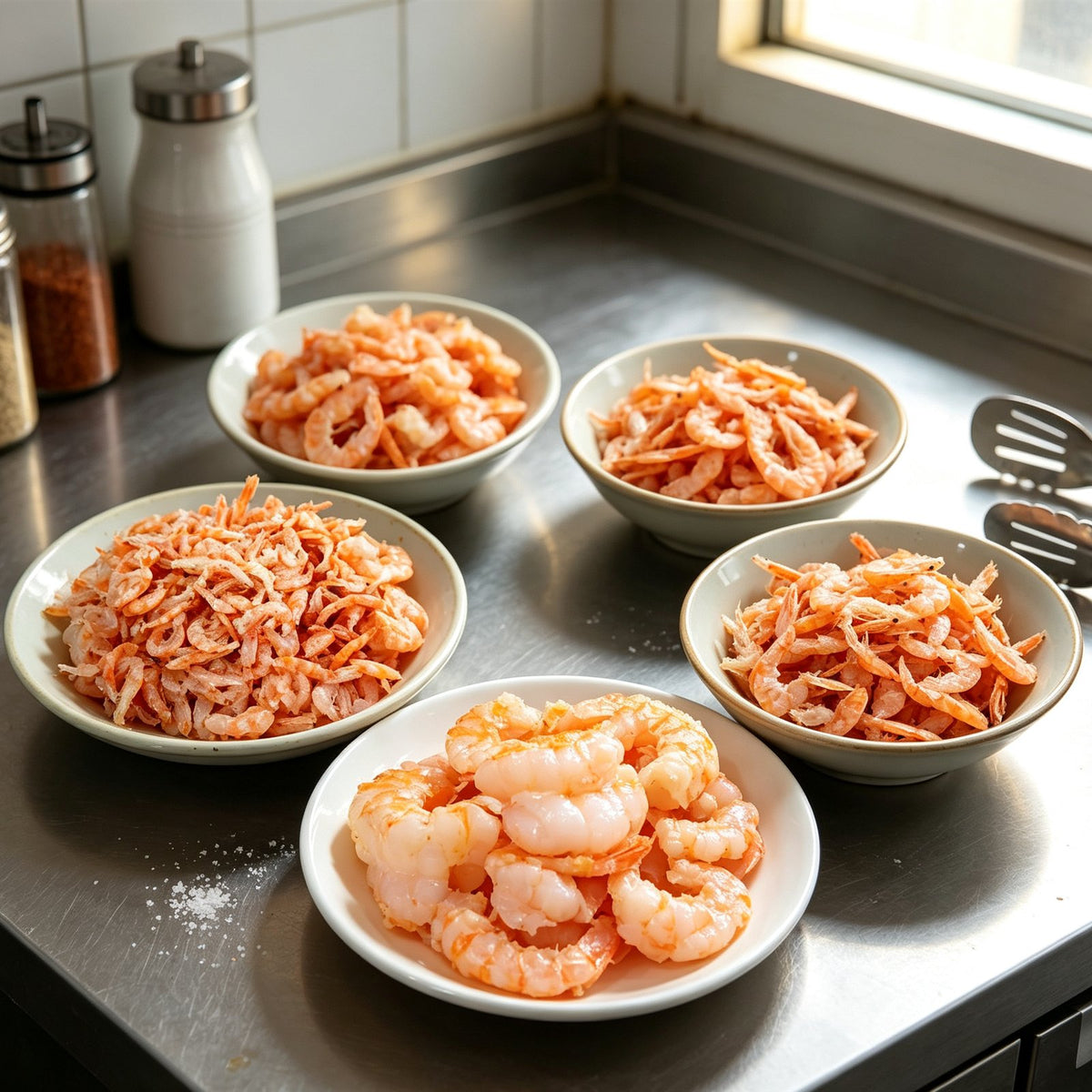 Freshly Peeled Cooked Shrimp Meat