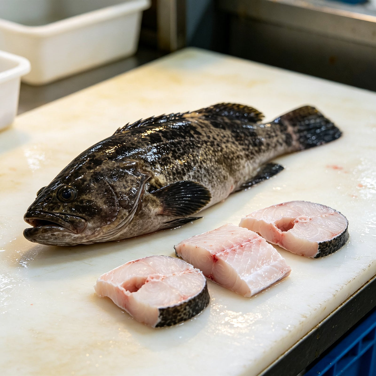 Fresh Whole Grouper with Cut Steaks